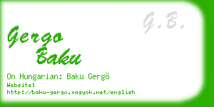 gergo baku business card